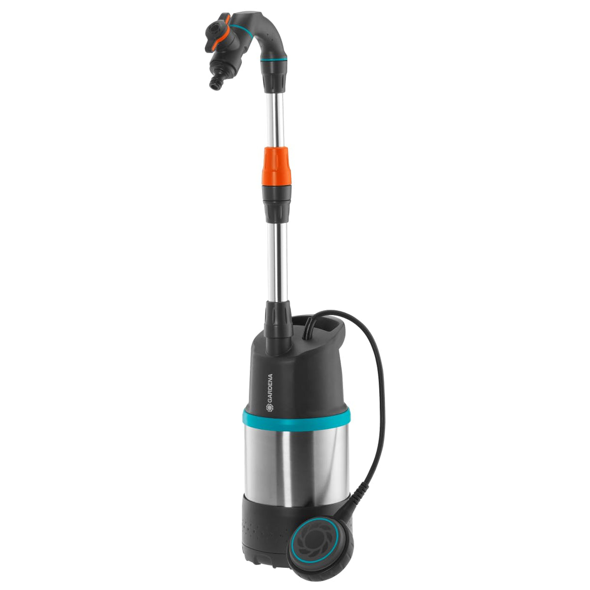 Gardena Regenfasspumpe 4700/2 inox automatic: Tauchdruckpumpe mit integriertem Filter, Fördermenge 4700 l/h, Edelstahl Gehäuse, Regulierventil zur Einstellung der Wassermenge (1766-20)