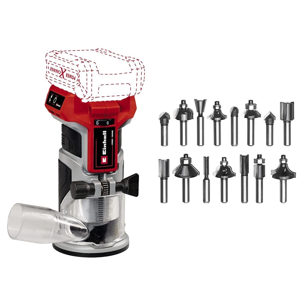 Einhell Prof. Akku-Ober-/Kantenfräsen-Set TP-RO 18 Set Li BL-Solo