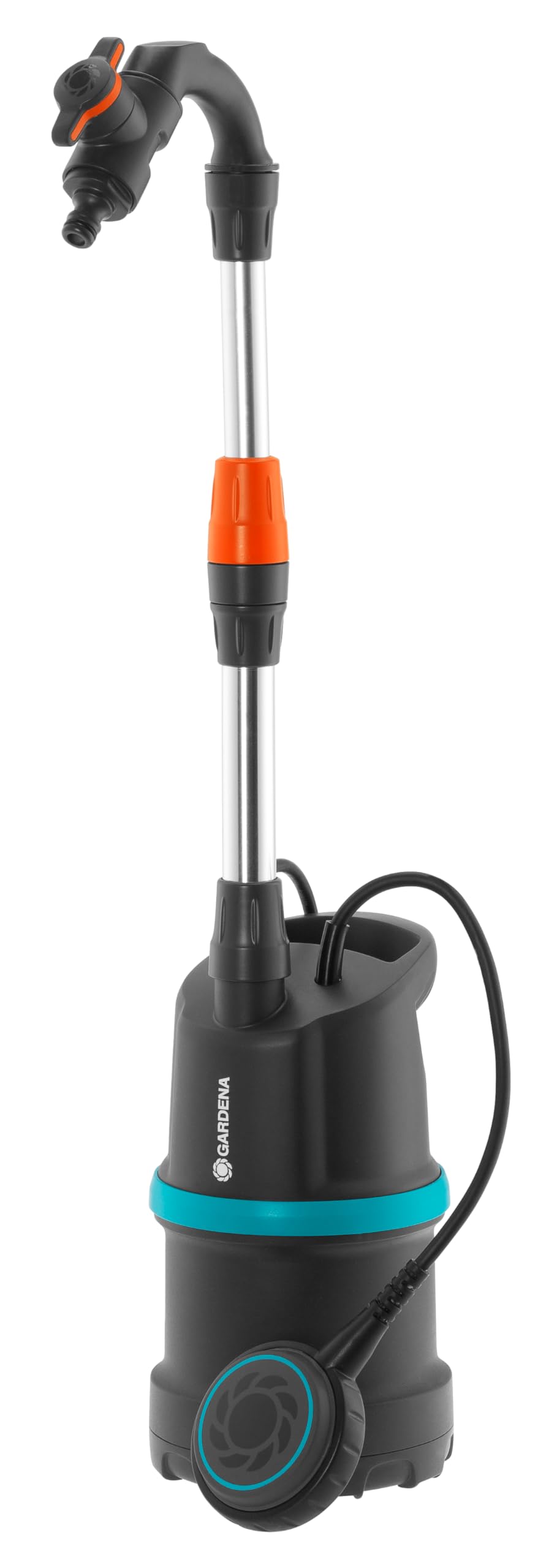 Gardena Regenfasspumpe 4700/2 inox automatic: Tauchdruckpumpe mit integriertem Filter, Fördermenge 4700 l/h, Edelstahl Gehäuse, Regulierventil zur Einstellung der Wassermenge (1766-20)