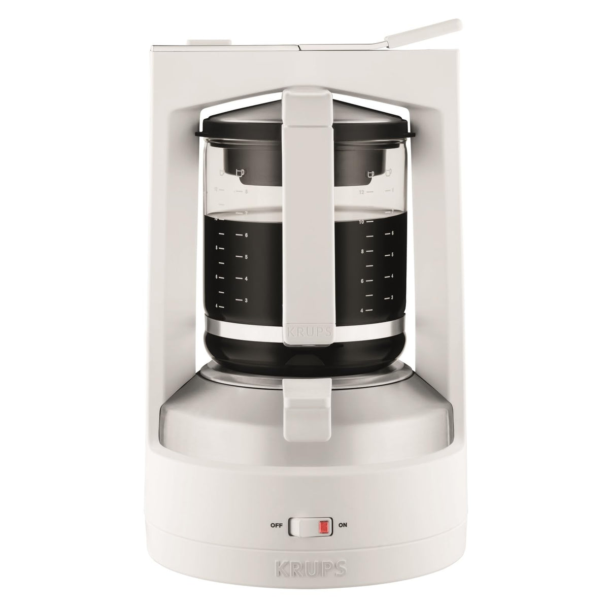 KRUPS Grind Aroma XL Filterkaffeemaschine, abnehmbares Kegelmahlwerk, digitales Bedienfeld, XL-Fassungsvermögen (1,25 L), Edelstahl-Thermoskanne, Schwarz/Edelstahl, KT842810