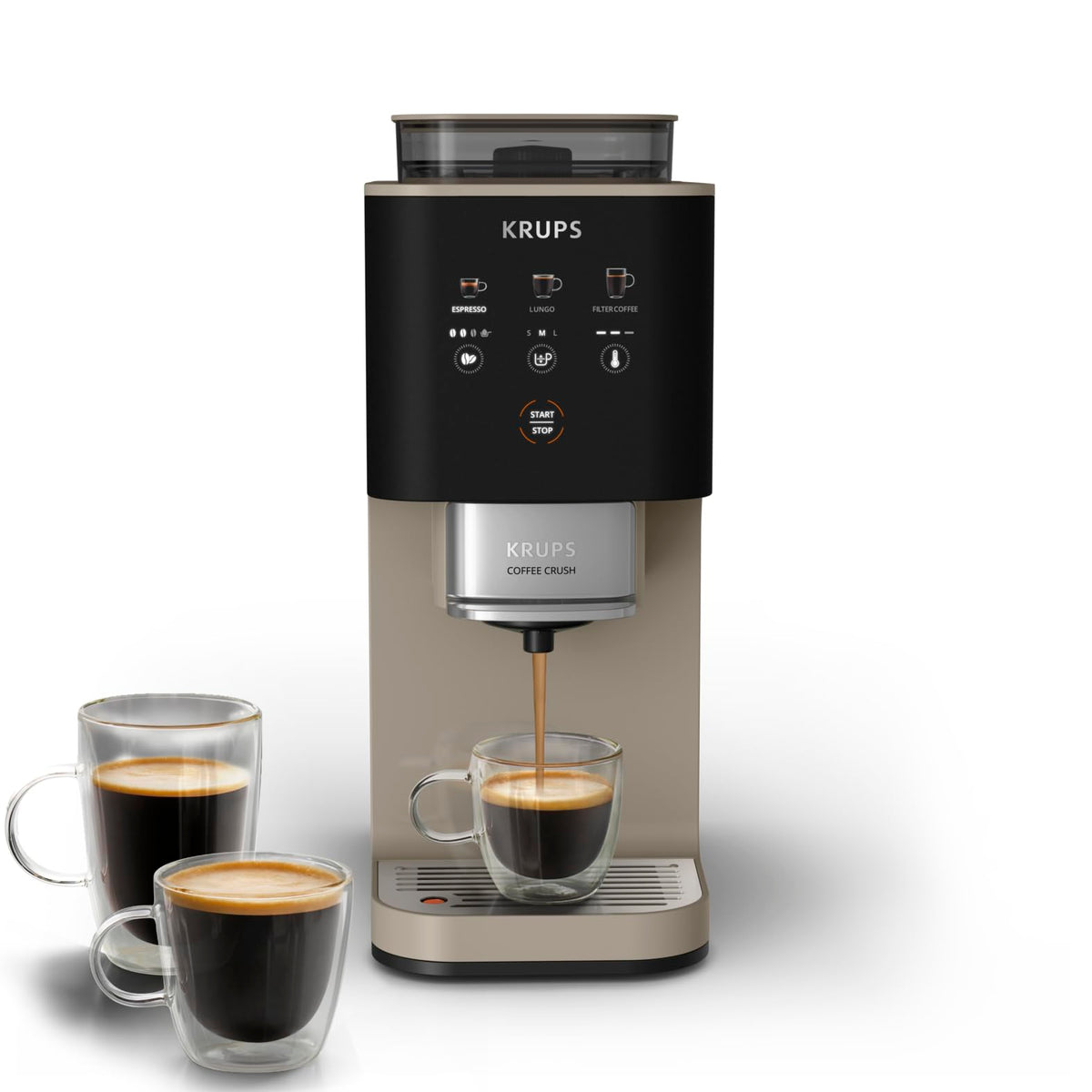KRUPS Coffee Crush Edition, Espresso-Kaffeevollautomat, nur 15 cm Breite
