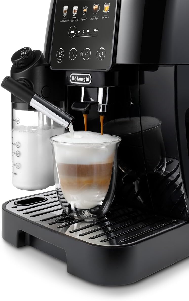 De'Longhi Magnifica Start Kaffeevollautomat, LatteCrema-Milchsystem, Espresso, Cappuccino, Soft-Touch, Schwarz