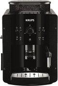 KRUPS Arabica Picto Kaffeevollautomat, kompaktes Design, einfache Bedienung, intuitiv einstellbarer Drehregler, Milchschaumdüse, 2-Tassen-Funktion, Kaffeemaschine, Schwarz, EA810870