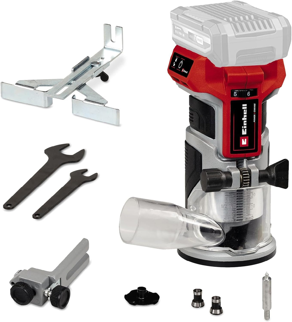 Einhell Prof. Akku-Ober-/Kantenfräsen-Set TP-RO 18 Set Li BL-Solo