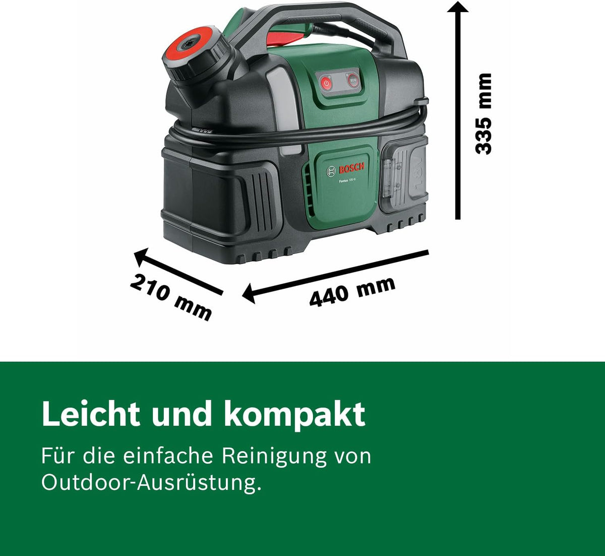 Bosch Akku-Druckreiniger Fontus 18V-6 für Fahrräder