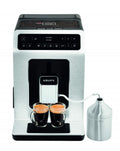 KRUPS Evidence One Kaffeevollautomat mit Milchschlauch, One-Touch-Cappuccino, 12 Getränkespezialitäten, 2-Tassen-Funktion, Farbdisplay, Kaffeemaschine, TÜV-Siegel, Schwarz, EA895N10