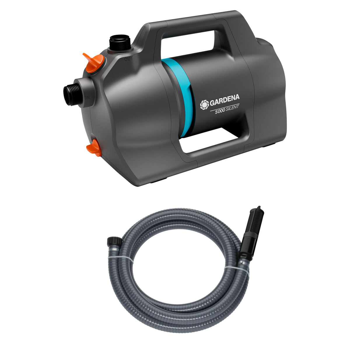 Gardena Gartenpumpe 5200 Silent Pumpen: 26% mehr Wasserdurchfluss bei gleichem Energieverbrauch im Vergleich zum Vorgänger-Modell*, Leise im Betrieb (09084-20)
