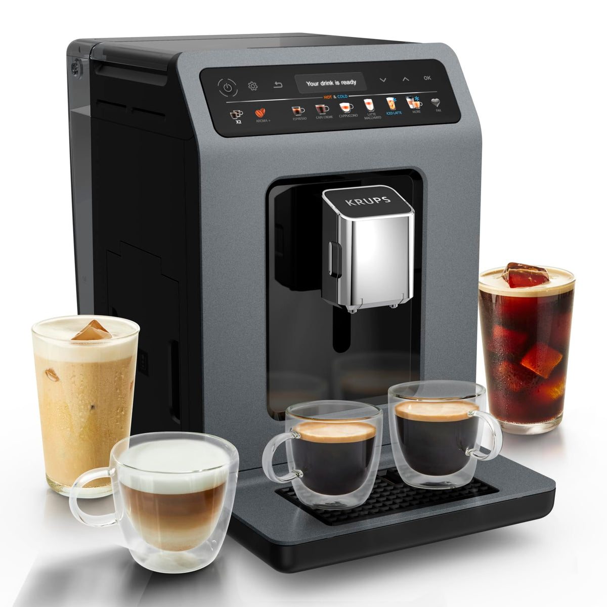 KRUPS Intuition Experience Hot&Cold Kaffeevollautomat, 2-Tassen-Funktion