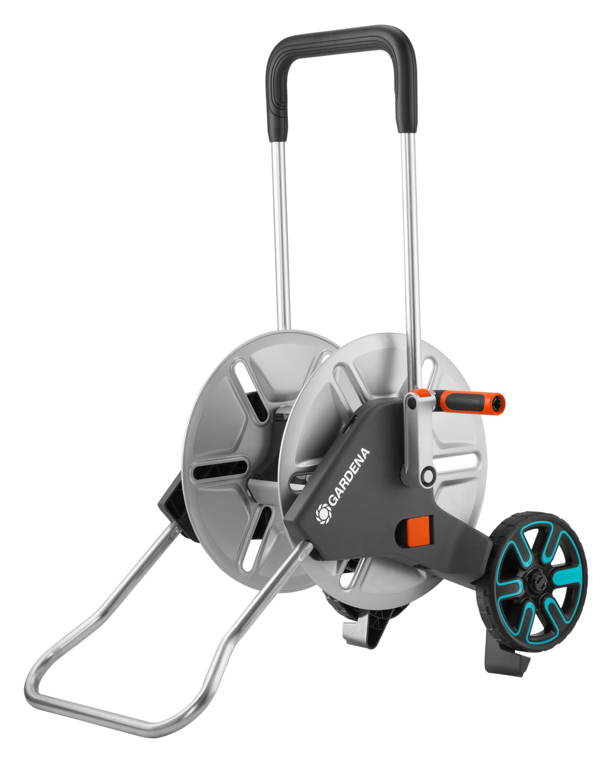 Gardena CleverRoll M Easy Metall Set: Schlauchwagen mit 60 m Kapazität, sehr standfest, stabile Schlauchführung, inkl. 25m Schlauch (18547-20)
