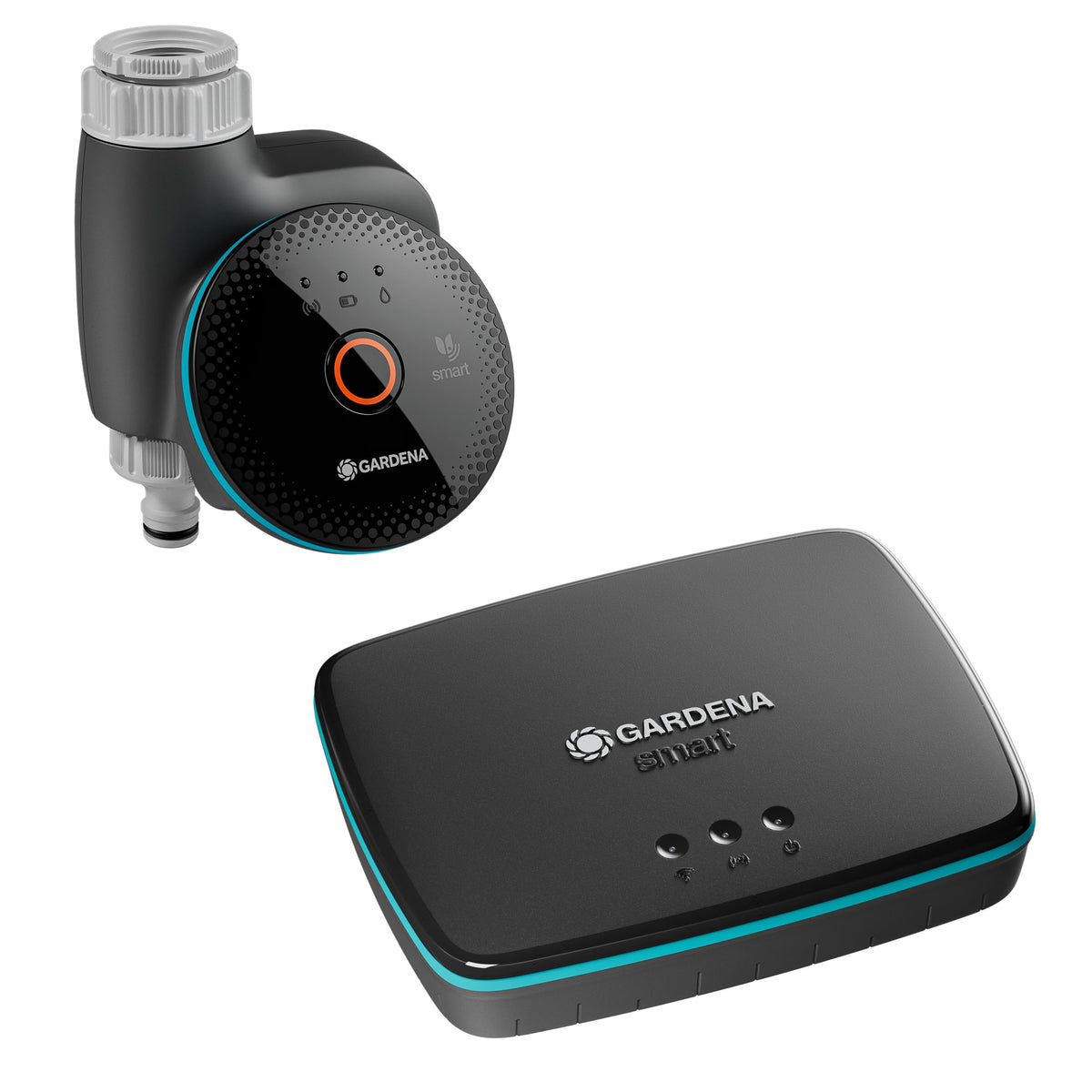 Gardena smart Dual Water Control Set Bewässerungssteuerung; smart: Datengesteuerte Bewässerung*, Smart Home Integration*, Für Zwei unabhängige Gartenbereiche, Hochwertige Ventiltechnik (19044-20)