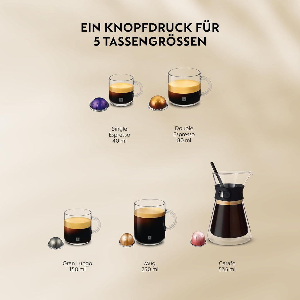 NESPRESSO KRUPS Vertuo Up Schwarz Kapselmaschine XN9408