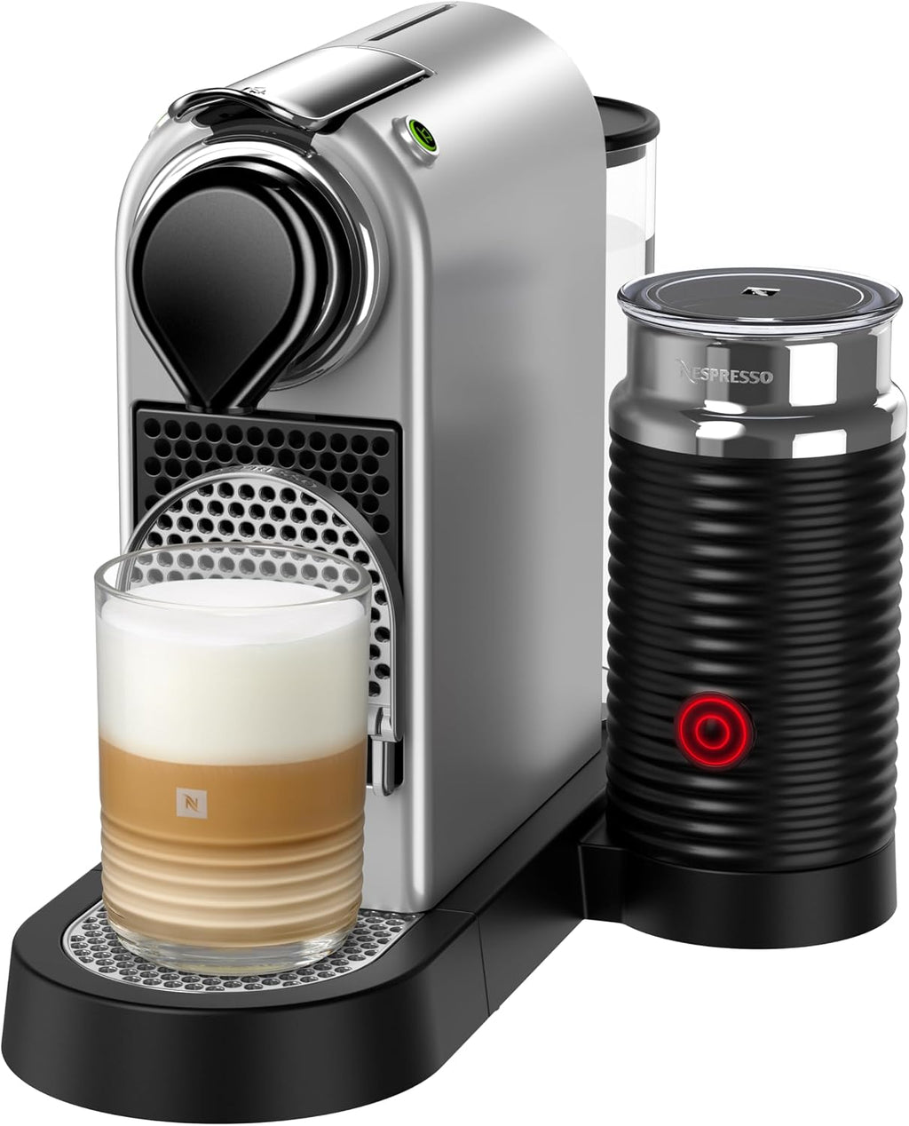 Nespresso Krups XN761B Citiz&Milk Kaffeekapselmaschine | automatischen Standby-Modus | 1260W | Wassertankkapazität: 1L | Pumpendruck: 19 Bar | silber
