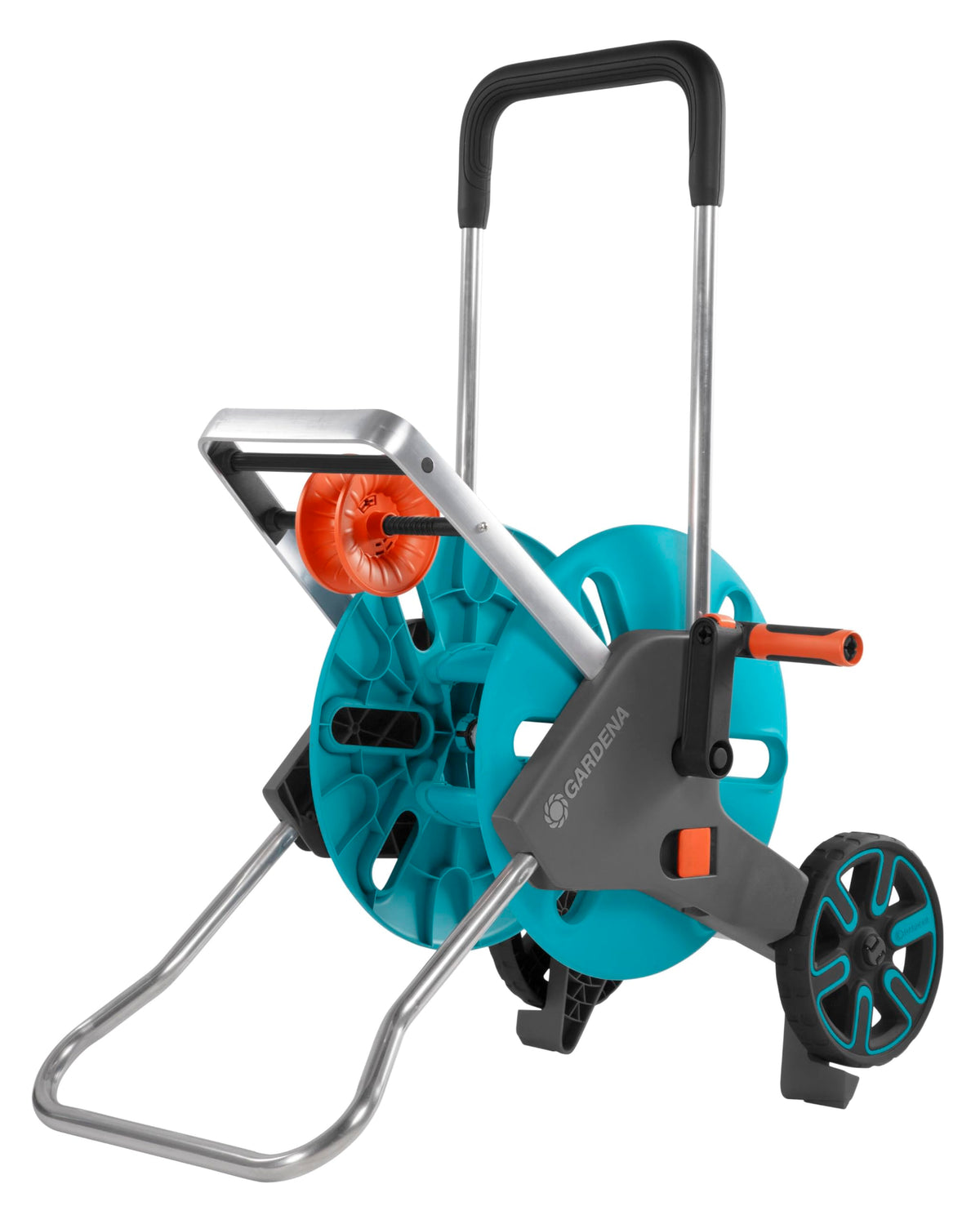 Gardena CleverRoll L Easy Metall: Großer Schlauchwagen bis zu 100 m Kapazität, besonders standfest, Schlauchführung in robustem Metallrahmen (18550-20)