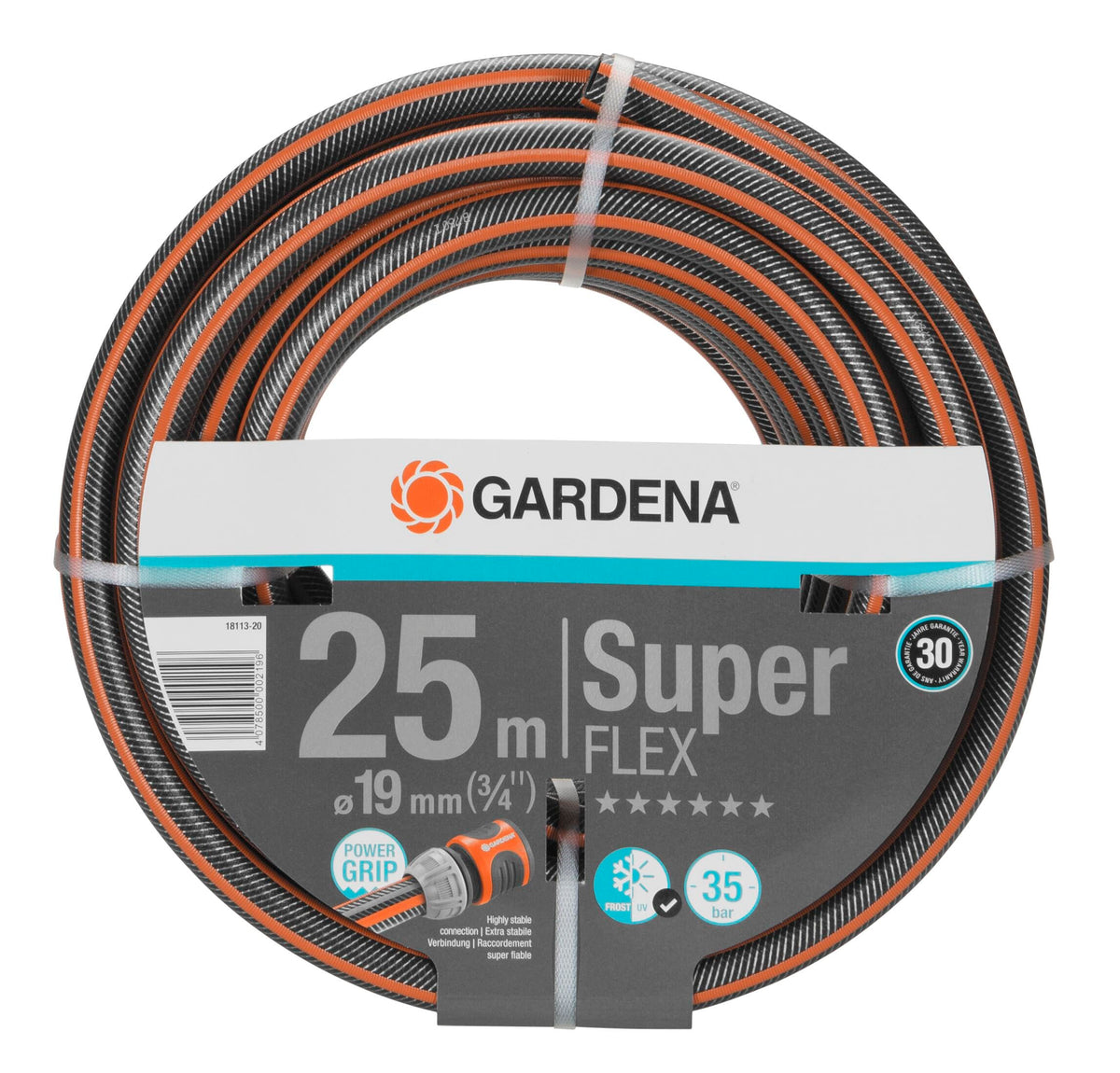 Gardena Premium Superflex Schlauch 13 mm (1/2 Zoll), 50 m: Gartenschlauch mit Power-Grip-Profil, 35 bar Berstdruck, hochflexibel, formstabil, UV-beständ, Polyvinyl Chloride (PVC), watering in garden