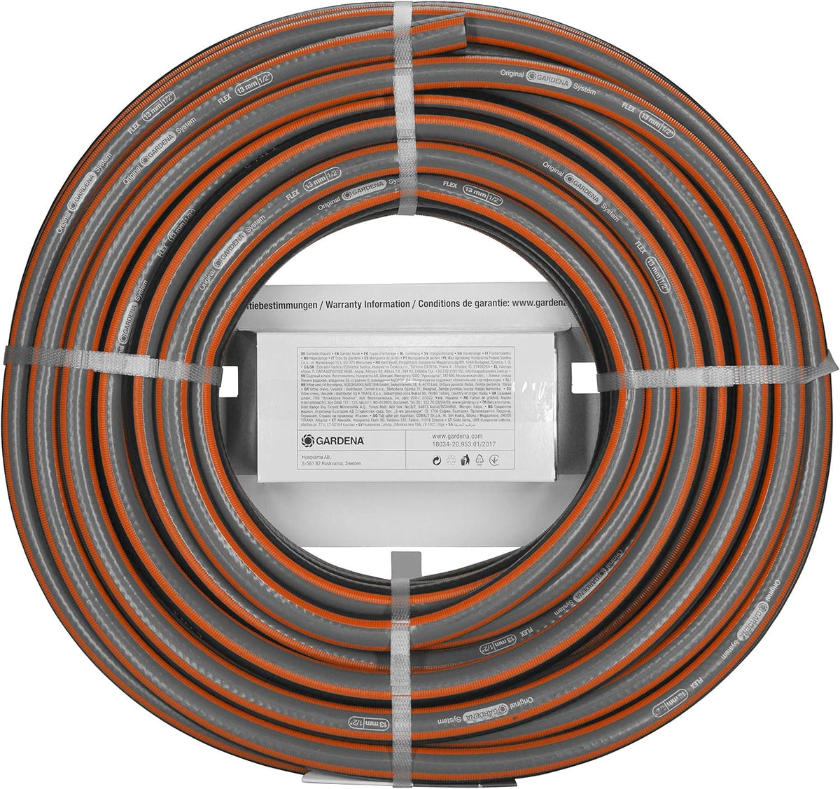 Gardena Comfort FLEX Schlauch 13 mm (1/2 Zoll), 20 m mit Systemteilen: Formstabiler, flexibler Gartenschlauch mit Power-Grip-Profil, aus hochwertigem Spiralgewebe, 25 bar Berstdruck (18034-88)