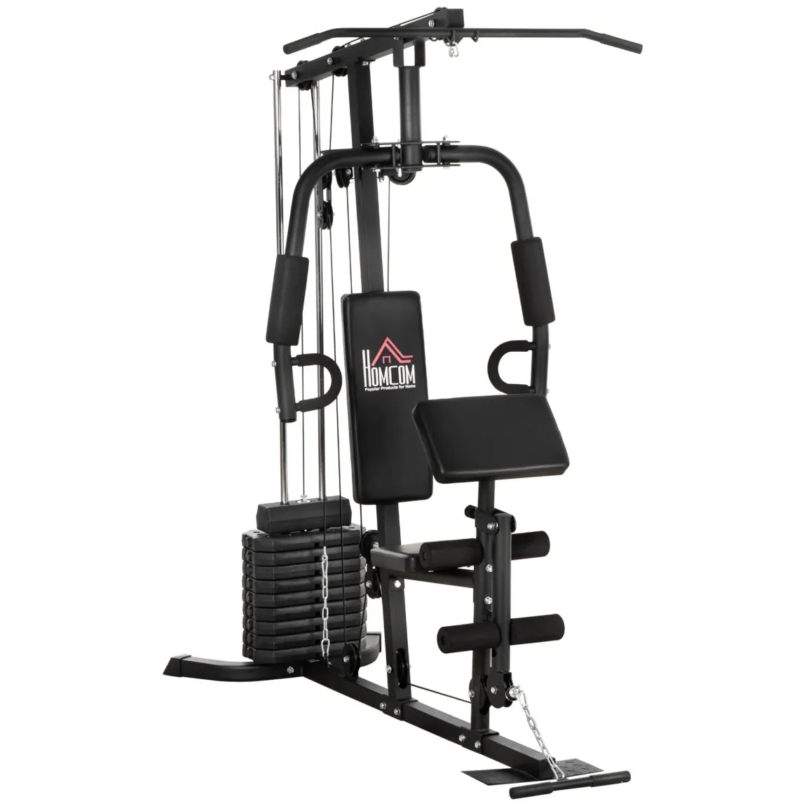 HOMCOM Kraftstation Fitnessstation Latzug Butterfly verstellbar