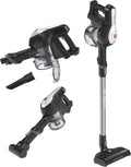 Hoover Akku-Staubsauger Tierhaare H-FREE 100 PETS ohne Beutel + Tierdüse I bis 40 Min. Laufzeit I Staubsauger kabellos mit LED, XL Staubbehlter & Parkfunktion I Akkusauger mit Fugendüse & Staubbürste